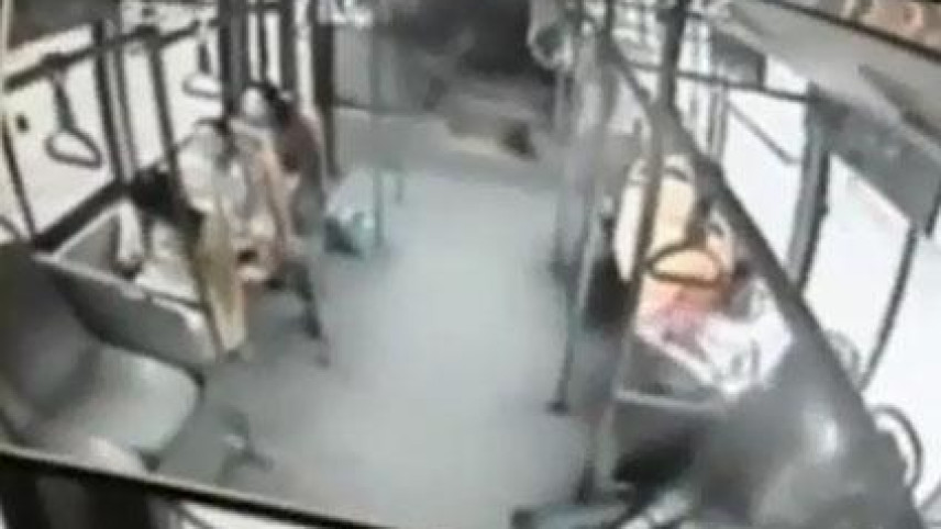 Sərnişin avtobusunda partlayış