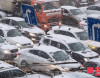Qar şəhəri iflic etdi: avtomobillər 11 saat tıxacda qaldı