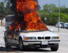 Masazırda "BMW" yandı