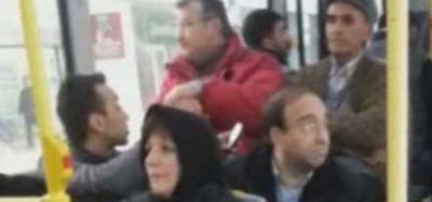 Avtobusda ətir üstündə dava düşdü