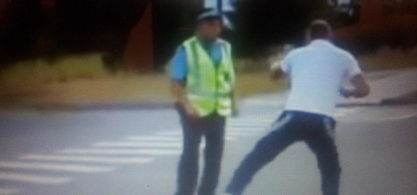 Yol polisinə Van Damlıq etdi, axırı belə oldu