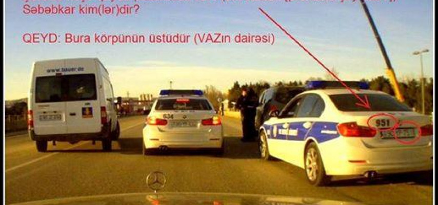 Bu dəfə yol polisi maşınlarının qayda pozuntusuna baxın