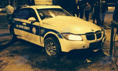 Yol polisi qəzaya düşdü; 5 yaralı