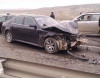 Dairəvi yolda "Hyundai" parça-parça oldu