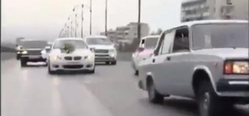 Bakıda «avtoş» toy kortejində oyun çıxardı – VIDEO