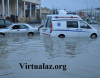 Sabunçu vağzalının ətrafı gölə döndü