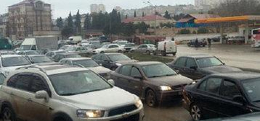 Bakıda dəhşətli tıxac