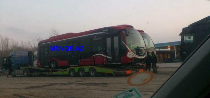 Bakıya gətirilən yeni Avro-5 avtobusları