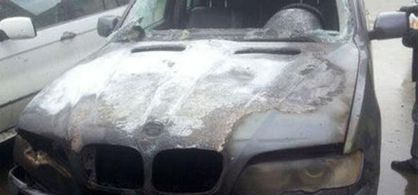 Bakıda "BMW X5" yandı – FOTO