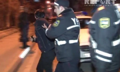 Bakıda "sərxoş polis" saxlanıldı – FOTO