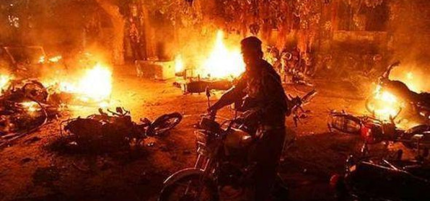 "Dədəmin" avtoservisi yandı: 7 bahalı maşın və motosiklet kül oldu