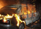 Sumqayıtda "Opel" yandı