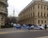 Bakının mərkəzi polis çəpəri ilə bağlandı