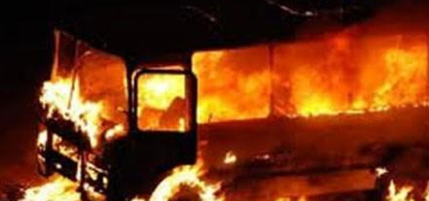 Bakıda 6 avtobus yandı