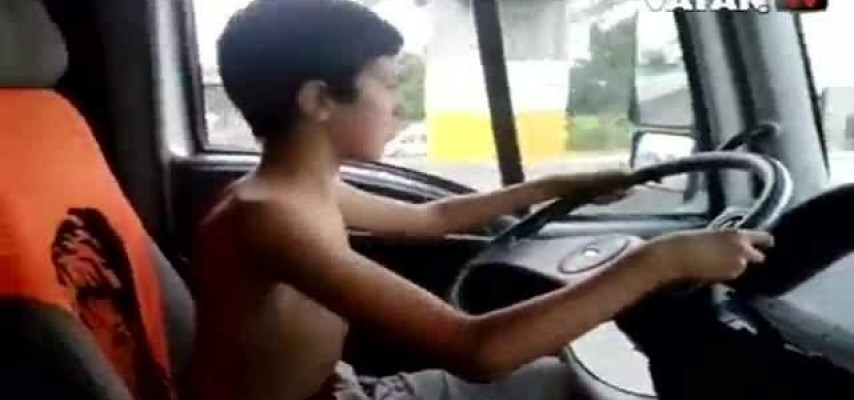 Yük maşınını qaçıran uşaqlar görün nə etdi