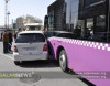 Yeni avtobus xanım sürücünün maşınını əzdi