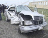 "Mercedes"in önünə çıxdı, əzildi: 2 yaralı