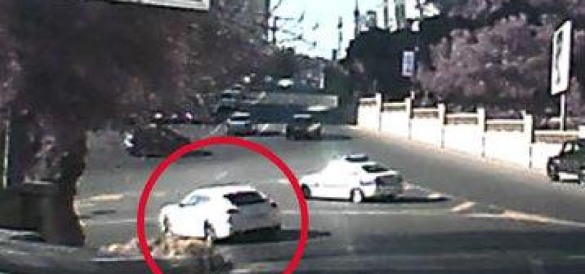 "Porsche" yol polisini belə təhqir etdi - Bakıda