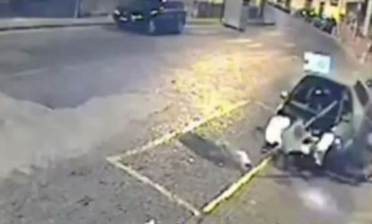 Avtomobil oğrusu təhlükəsizlik kamerasına düşdü