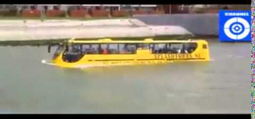 Suda və quruda işləyən avtobus