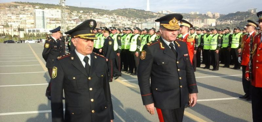 Yol polislərinin paradı keçirildi - General yoxladı +VİDEO