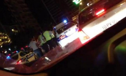 Sürücü yol polisini döydü – BAKIDA