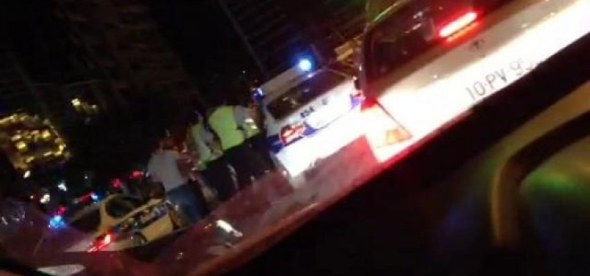 Sürücü yol polisini döydü – BAKIDA
