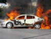 Beyləqanda "Volkswagen" yandı
