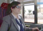 Avtobusu gözəlləşdirən qadın sürücü