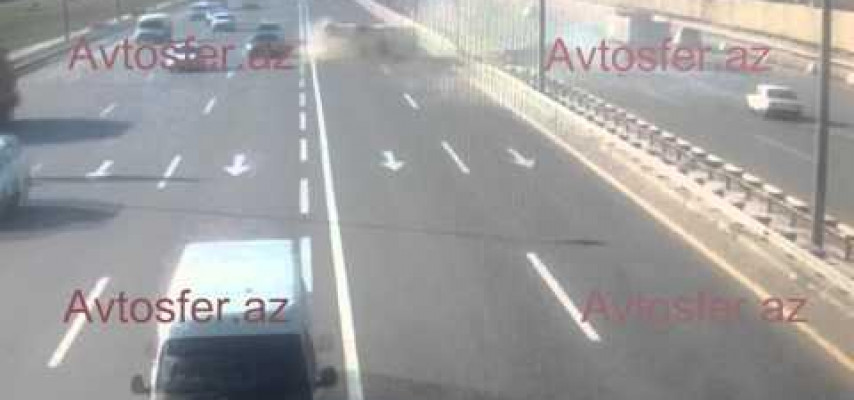 Bakıda avtobus uçdu; sonra aşdı – REAL VİDEO