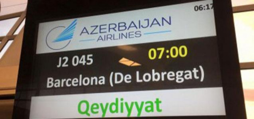 Bakı-Barselona-Bakı marşrutu üzrə ilk birbaşa aviareys