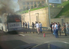 Bakıda avtobus yandı