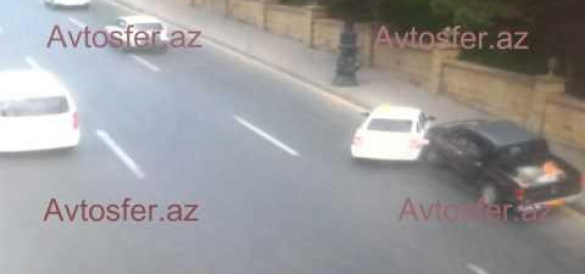 Bakıda «pikap» «Priora»nı qaldırıb göyə çırpdı yerə