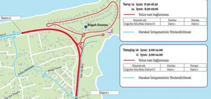 Sabah və açılış günü bu yollar bağlanacaq